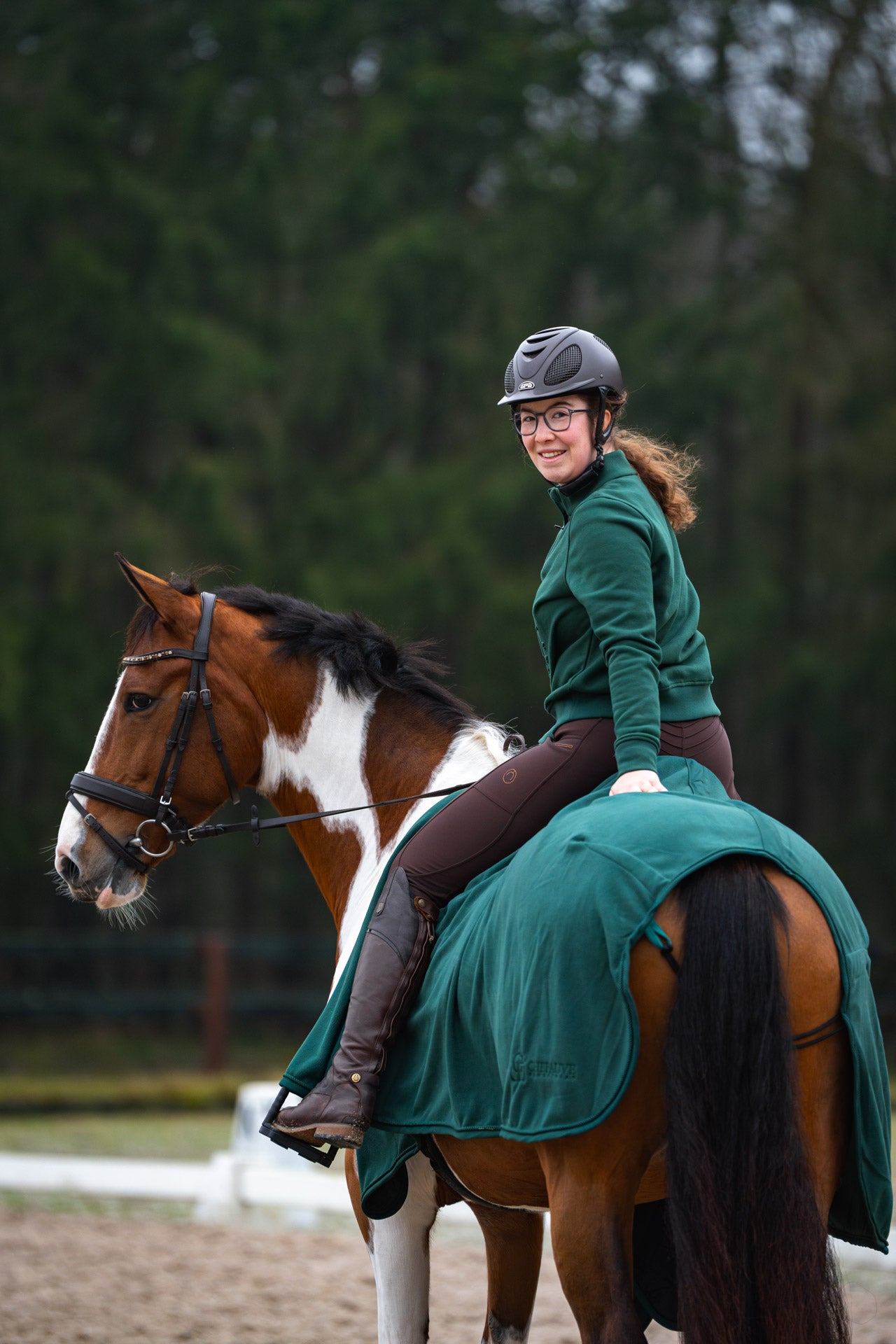Fleecedeken CheFauve groen