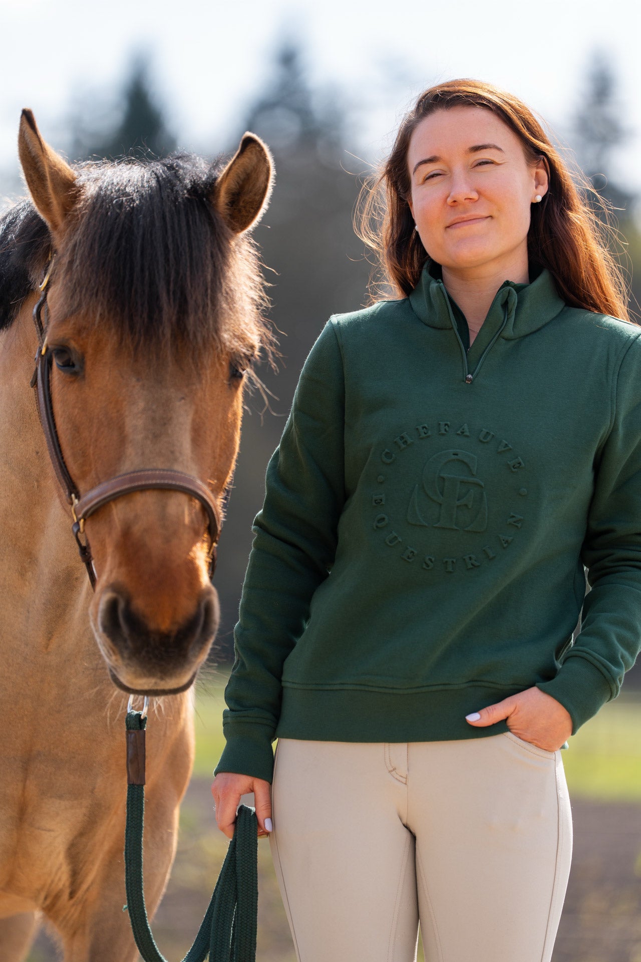 CheFauve Half Zip Trui