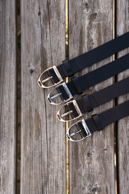 chefauve riem leer goud zilver bruin zwart